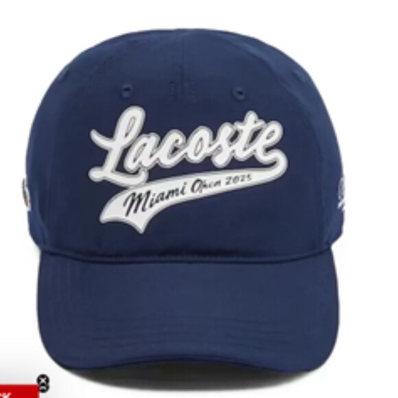 (NWT) LACOSTE Sport, “Miami Open” Tennis Hat, Cap, Blue, Size L - Picture 3 of 8